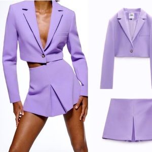 Crop Blazer Zara Lilac